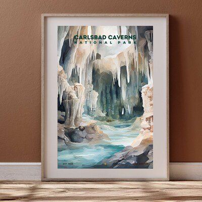 Carlsbad Caverns National Park Poster, Travel Art, Office Poster, Home Decor | S8 - image4